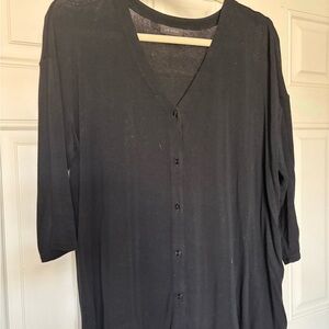 J. Jill Black Button-Up Top